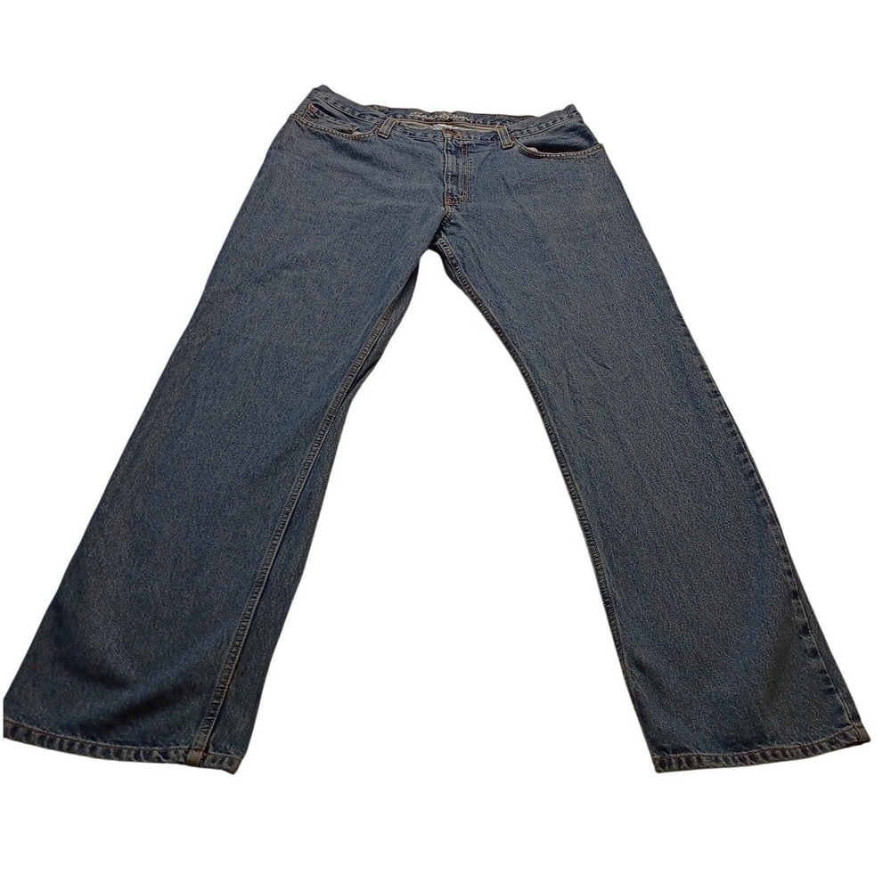 Eddie Bauer Jeans Men's Relaxed Fit Straight Leg 36x34 Blue Denim Casual Classic
